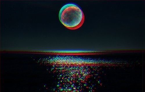 Imagem de moon, night, and sea